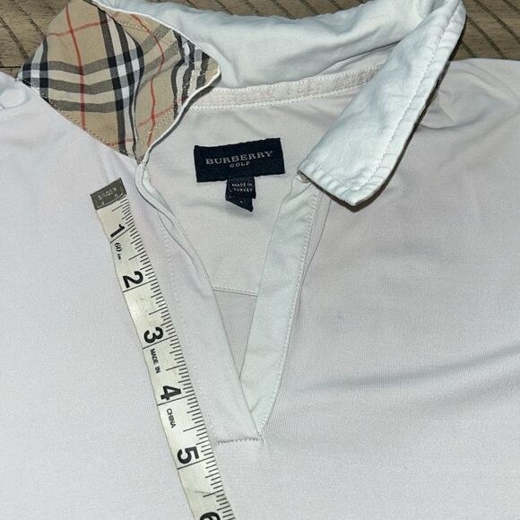 BurberryGolf⛳️Designer🧑🎨 Shirt👚Pale Pink with NovaCheck CollarLuxury Playtime! - Picture 12 of 17